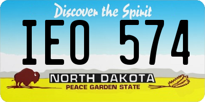 ND license plate IEO574
