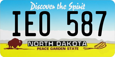 ND license plate IEO587