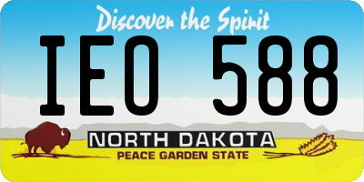 ND license plate IEO588
