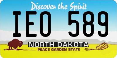 ND license plate IEO589
