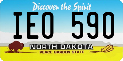 ND license plate IEO590