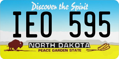 ND license plate IEO595