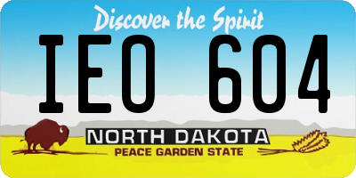 ND license plate IEO604