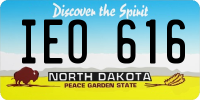 ND license plate IEO616