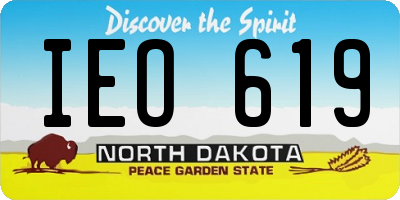 ND license plate IEO619