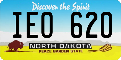 ND license plate IEO620