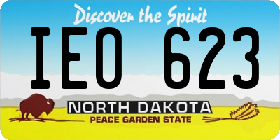 ND license plate IEO623