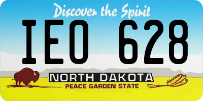 ND license plate IEO628