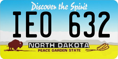 ND license plate IEO632