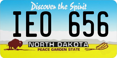 ND license plate IEO656