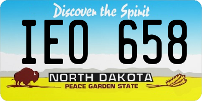 ND license plate IEO658