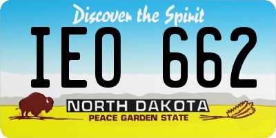 ND license plate IEO662