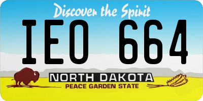 ND license plate IEO664