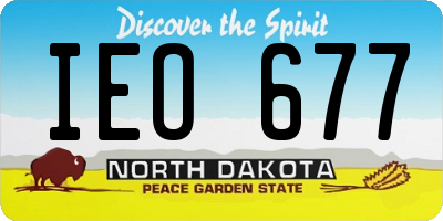 ND license plate IEO677