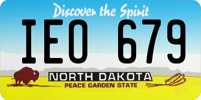 ND license plate IEO679