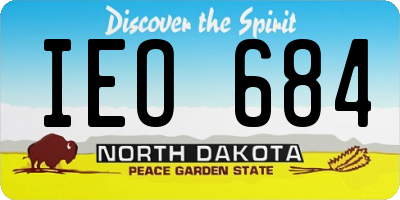 ND license plate IEO684