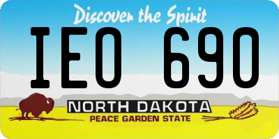 ND license plate IEO690