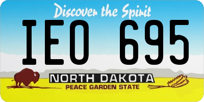 ND license plate IEO695