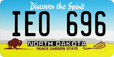 ND license plate IEO696