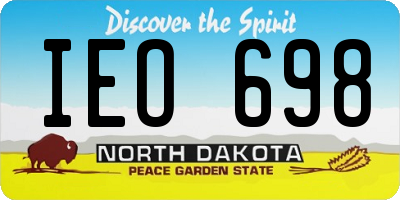 ND license plate IEO698