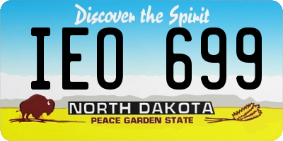 ND license plate IEO699