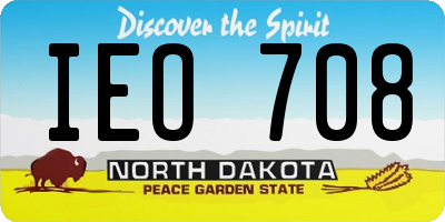 ND license plate IEO708