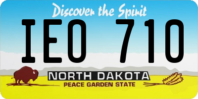 ND license plate IEO710