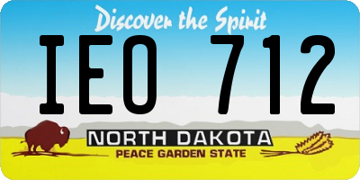 ND license plate IEO712