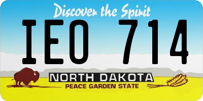 ND license plate IEO714