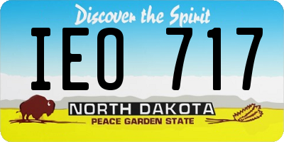 ND license plate IEO717