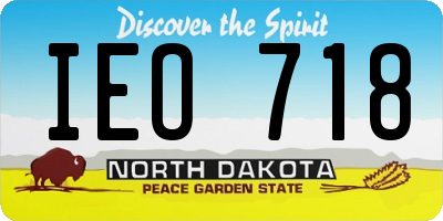 ND license plate IEO718