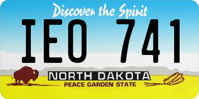 ND license plate IEO741
