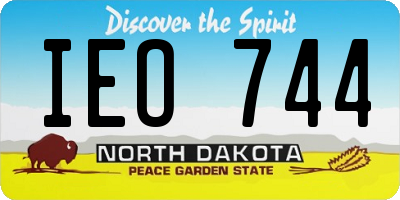ND license plate IEO744