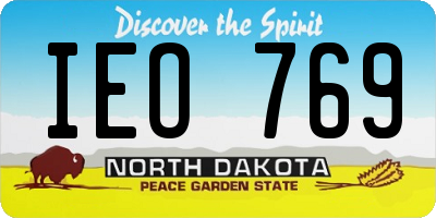ND license plate IEO769