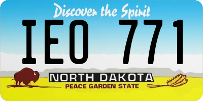 ND license plate IEO771