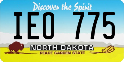ND license plate IEO775