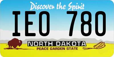 ND license plate IEO780