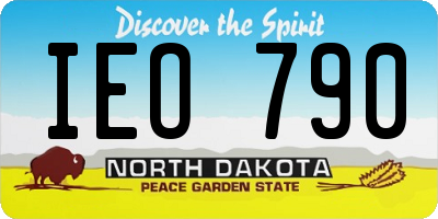 ND license plate IEO790
