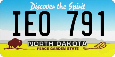 ND license plate IEO791