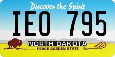 ND license plate IEO795