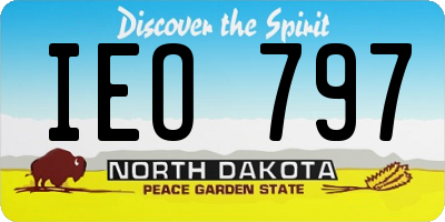 ND license plate IEO797