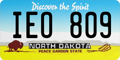 ND license plate IEO809