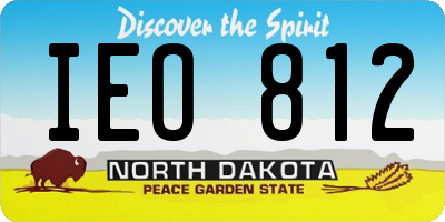 ND license plate IEO812