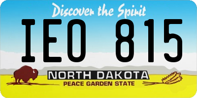 ND license plate IEO815
