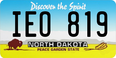 ND license plate IEO819