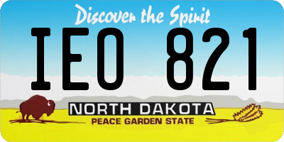 ND license plate IEO821