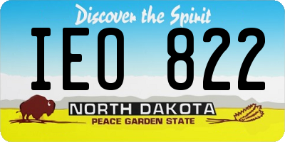 ND license plate IEO822