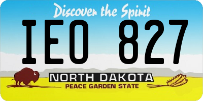 ND license plate IEO827
