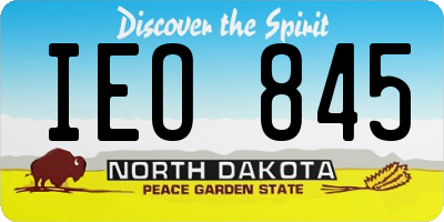 ND license plate IEO845