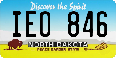 ND license plate IEO846